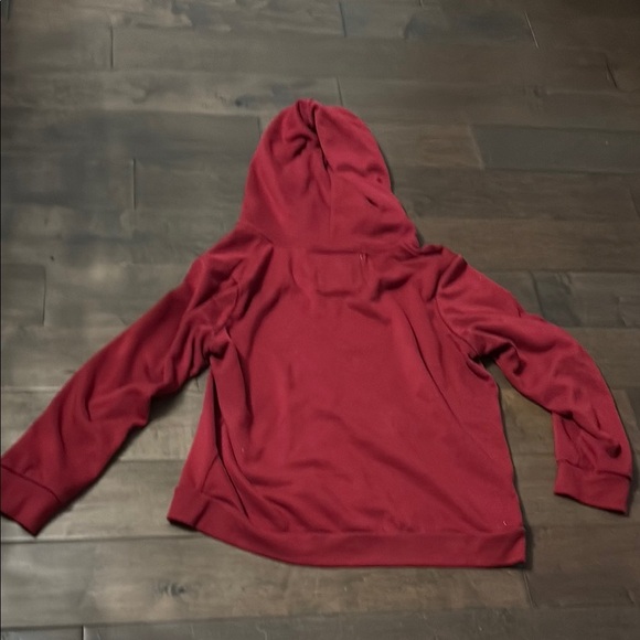 Bluenotes boyfriend Fit Dark Red Zip-Up Hoodie, Large - Picture 6 of 7